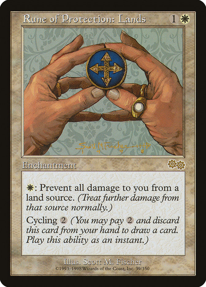 Rune of Protection: Lands [Urza's Saga] | Game Haven TX