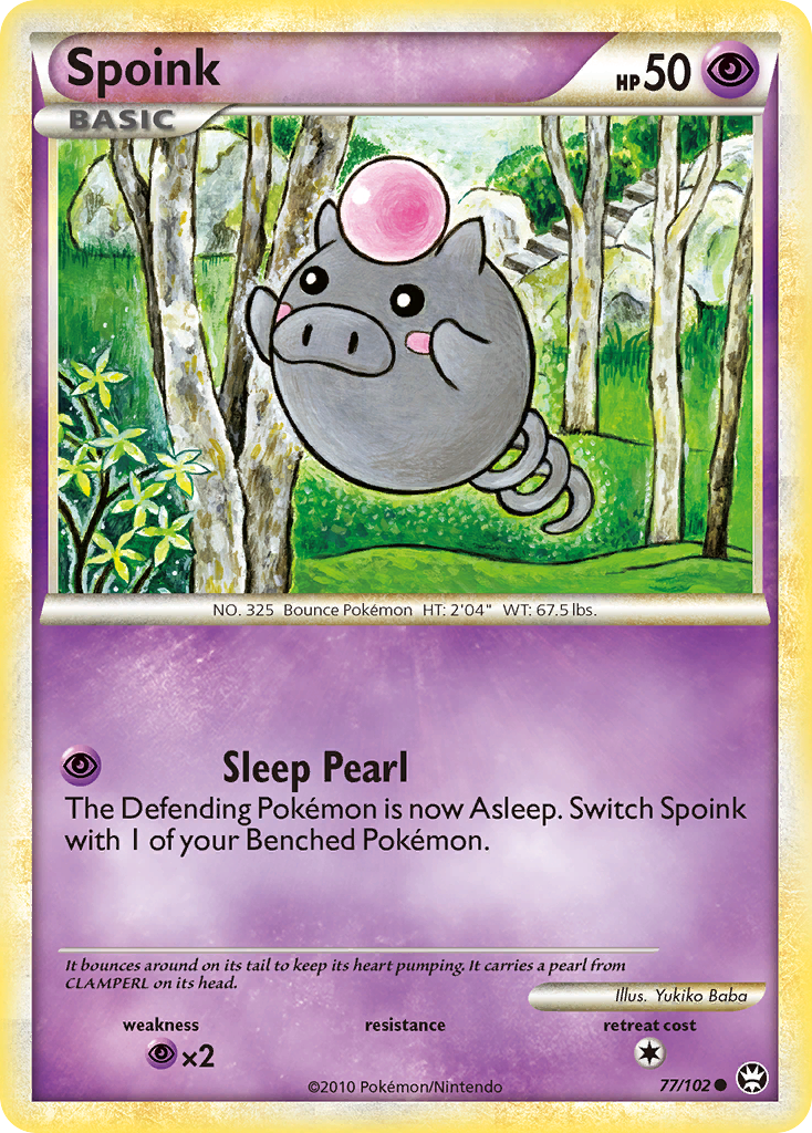 Spoink (77/102) [HeartGold & SoulSilver: Triumphant] | Game Haven TX