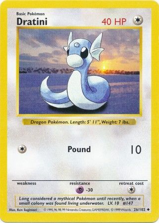 Dratini (26/102) [Base Set Shadowless Unlimited] | Game Haven TX
