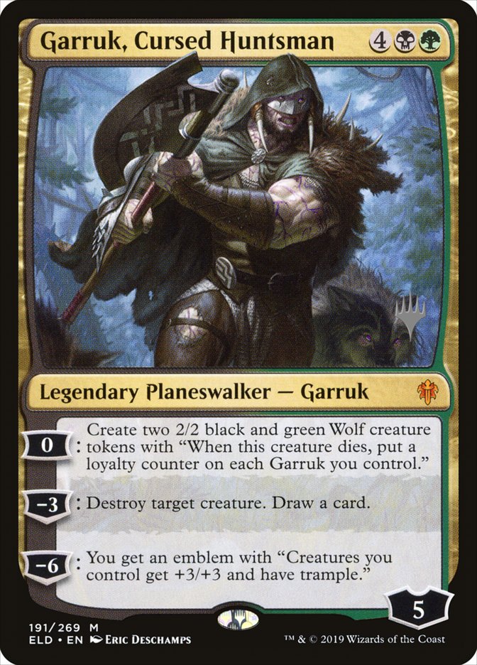Garruk, Cursed Huntsman (Promo Pack) [Throne of Eldraine Promos] | Game Haven TX