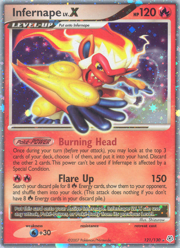 Infernape LV.X (121/130) [Diamond & Pearl: Base Set] | Game Haven TX