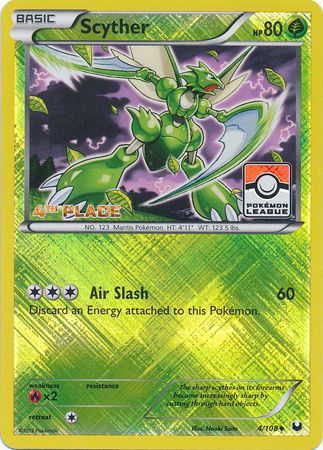 Scyther (4/108) (League Promo 4th Place) [Black & White: Dark Explorers] | Game Haven TX