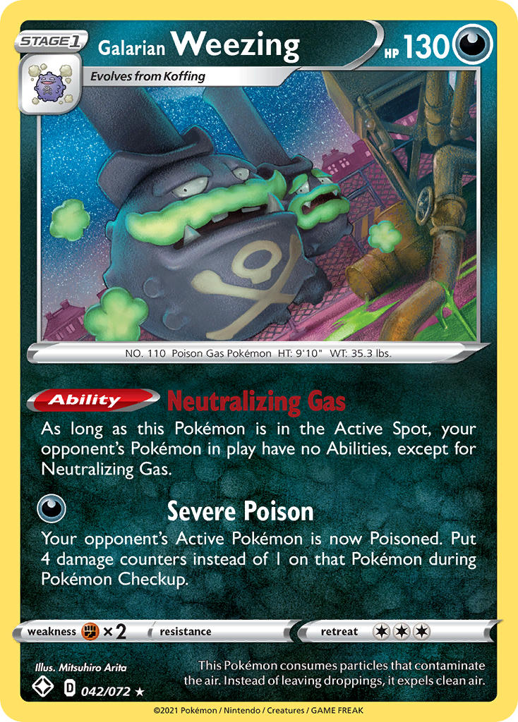 Galarian Weezing (042/072) [Sword & Shield: Shining Fates] | Game Haven TX