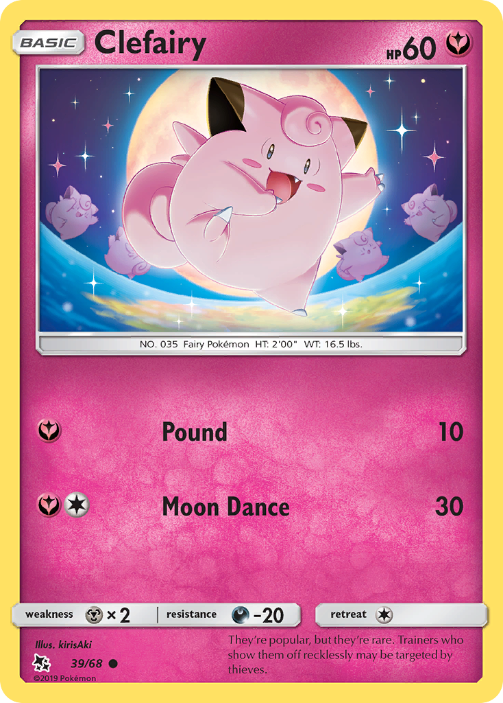 Clefairy (39/68) [Sun & Moon: Hidden Fates] | Game Haven TX