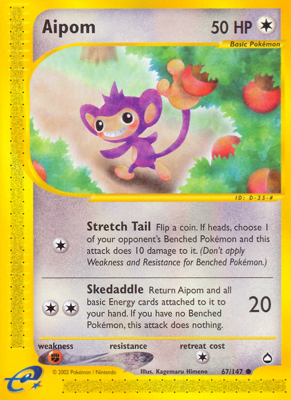 Aipom (67/147) [Aquapolis] | Game Haven TX