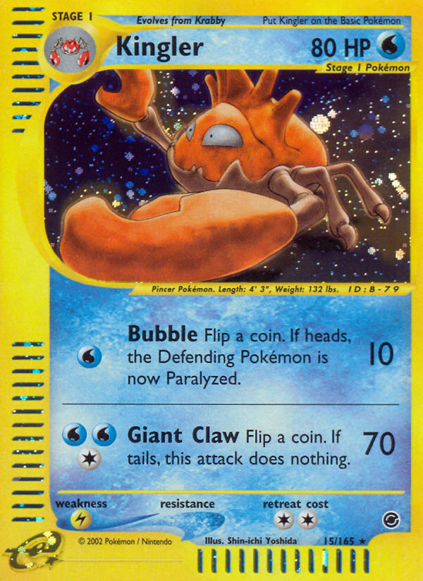 Kingler (15/165) [Expedition: Base Set] | Game Haven TX