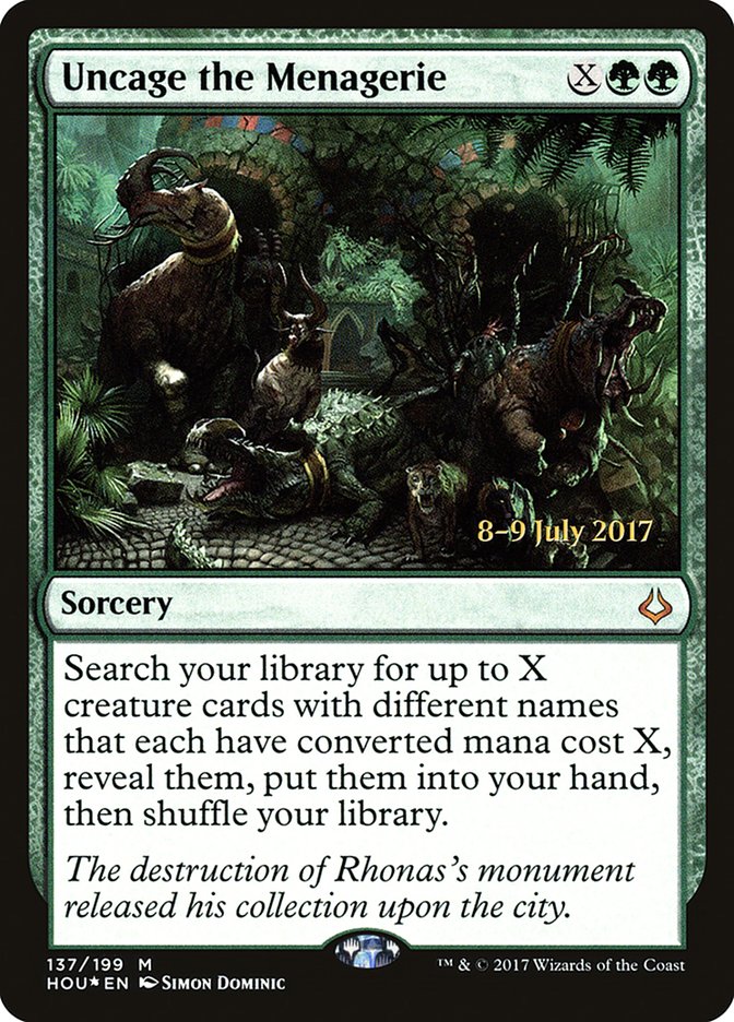 Uncage the Menagerie [Hour of Devastation Promos] | Game Haven TX