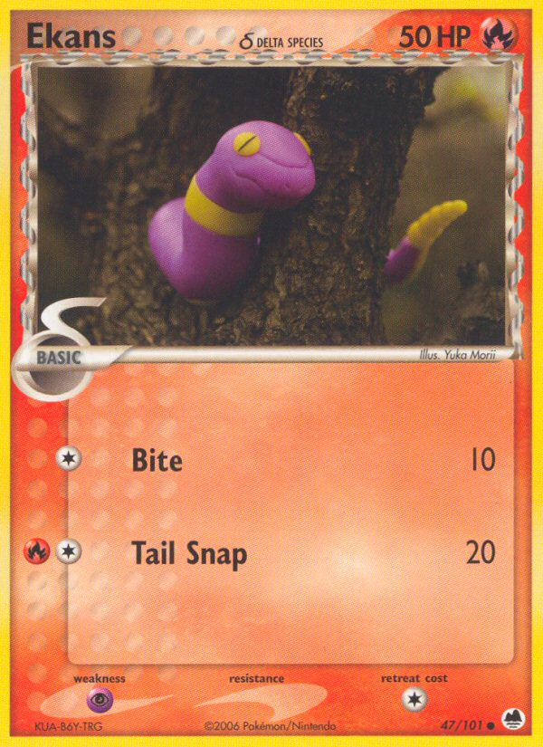 Ekans (47/101) (Delta Species) [EX: Dragon Frontiers] | Game Haven TX
