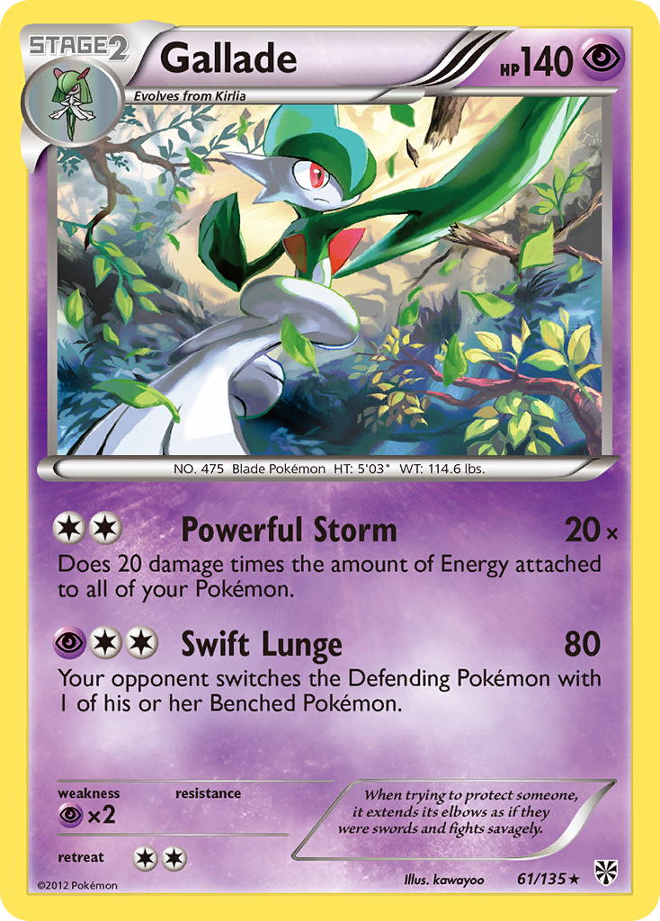 Gallade (61/135) [Black & White: Plasma Storm] | Game Haven TX