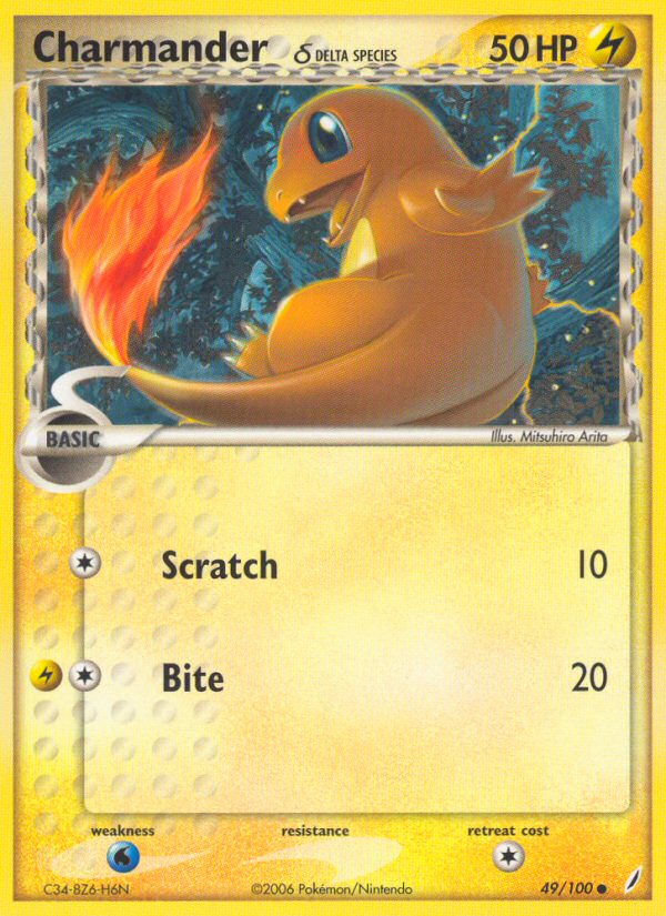 Charmander (49/100) (Delta Species) [EX: Crystal Guardians] | Game Haven TX