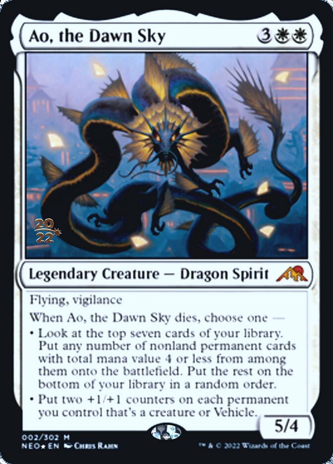 Ao, the Dawn Sky [Kamigawa: Neon Dynasty Prerelease Promos] | Game Haven TX