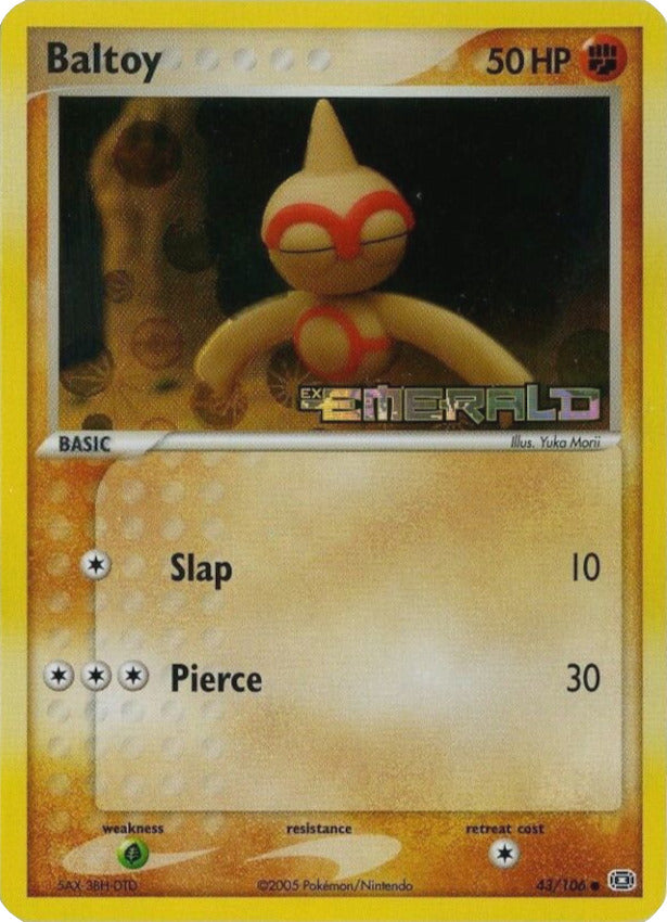 Baltoy (43/106) (Stamped) [EX: Emerald] | Game Haven TX