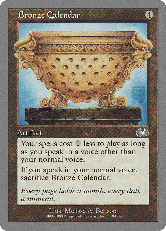 Bronze Calendar [Unglued] | Game Haven TX