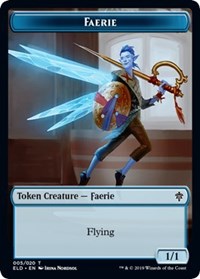 Faerie // Food (17) Double-sided Token [Throne of Eldraine Tokens] | Game Haven TX