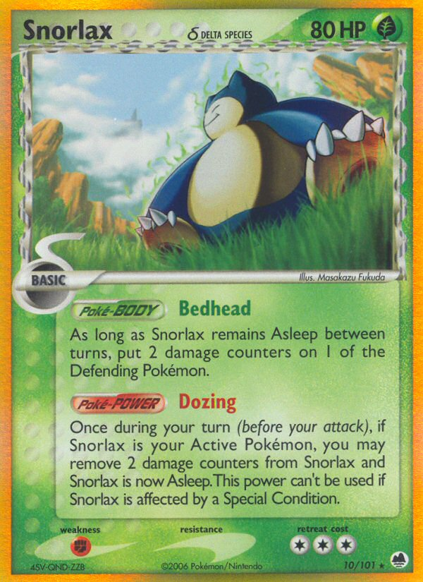 Snorlax (10/101) (Delta Species) [EX: Dragon Frontiers] | Game Haven TX