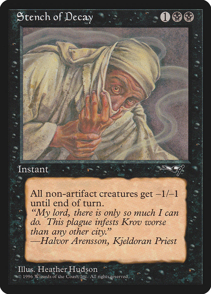 Stench of Decay (Covering Mouth) [Alliances] | Game Haven TX