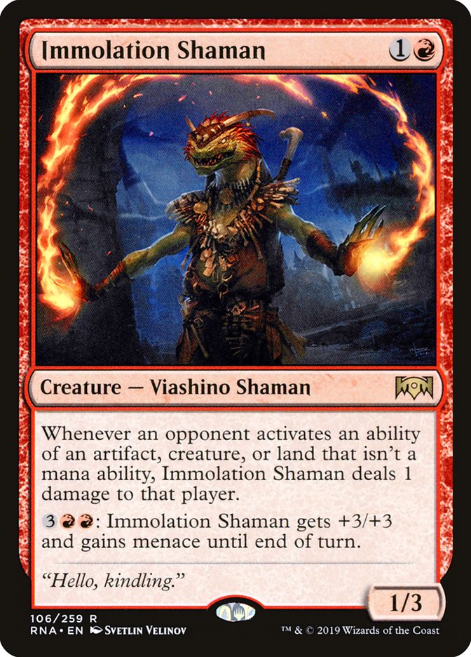 Immolation Shaman [Ravnica Allegiance] | Game Haven TX
