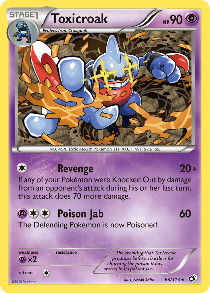 Toxicroak (63/113) [Black & White: Legendary Treasures] | Game Haven TX