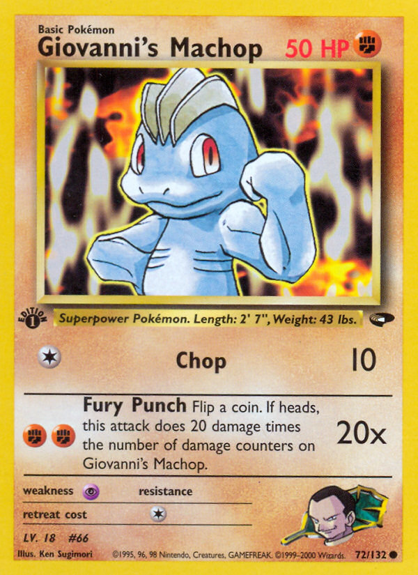 Giovanni's Machop (72/132) [Gym Challenge 1st Edition] | Game Haven TX
