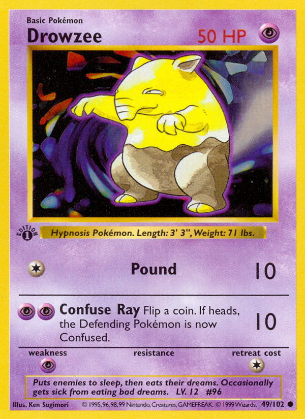 Drowzee (49/102) (Shadowless) [Base Set 1st Edition] | Game Haven TX