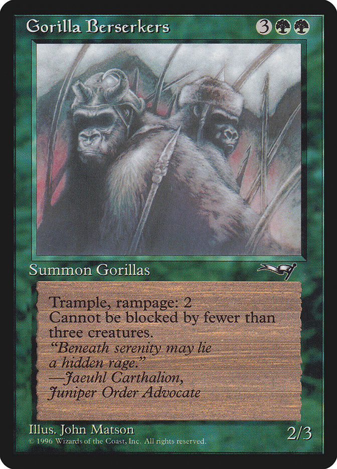 Gorilla Berserkers (Mouths Closed) [Alliances] | Game Haven TX