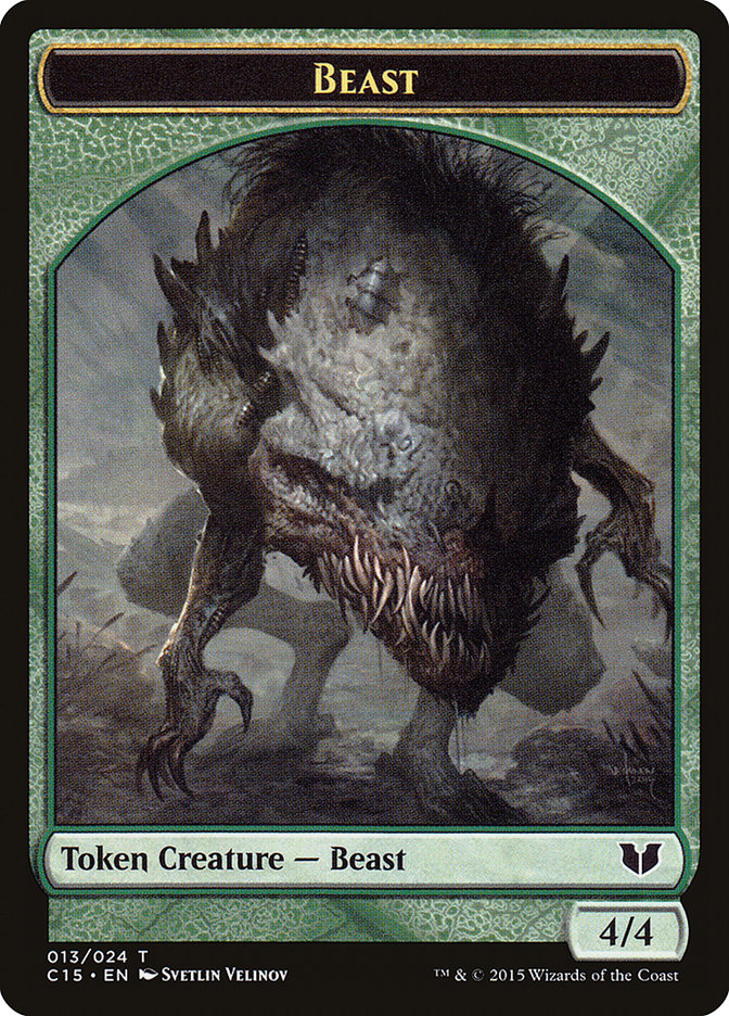 Beast // Snake (017) Double-Sided Token [Commander 2015 Tokens] | Game Haven TX