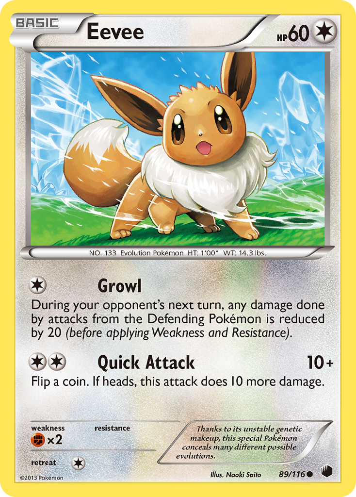 Eevee (89/116) [Black & White: Plasma Freeze] | Game Haven TX