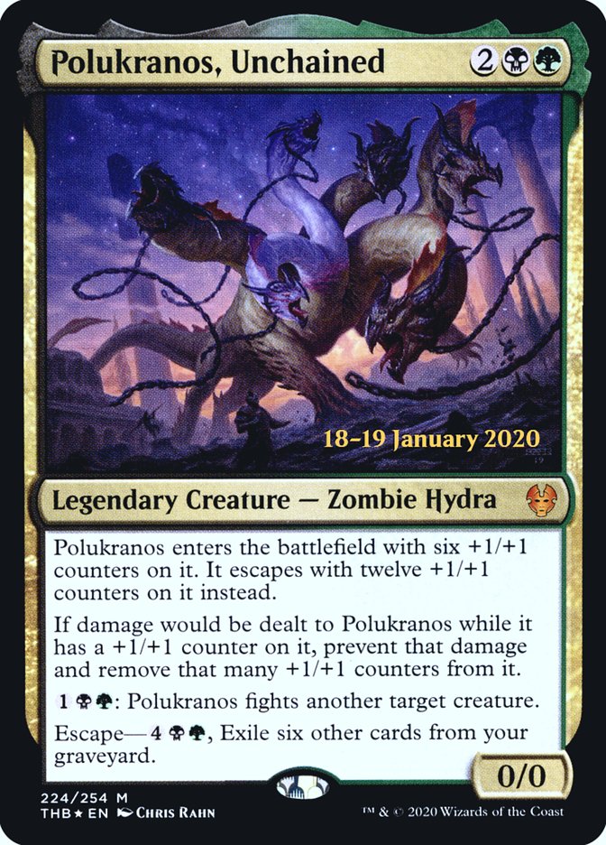 Polukranos, Unchained [Theros Beyond Death Promos] | Game Haven TX