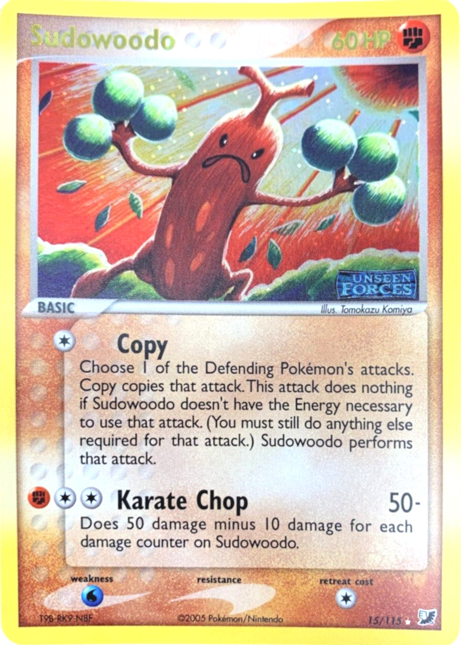 Sudowoodo (15/115) (Stamped) [EX: Unseen Forces] | Game Haven TX