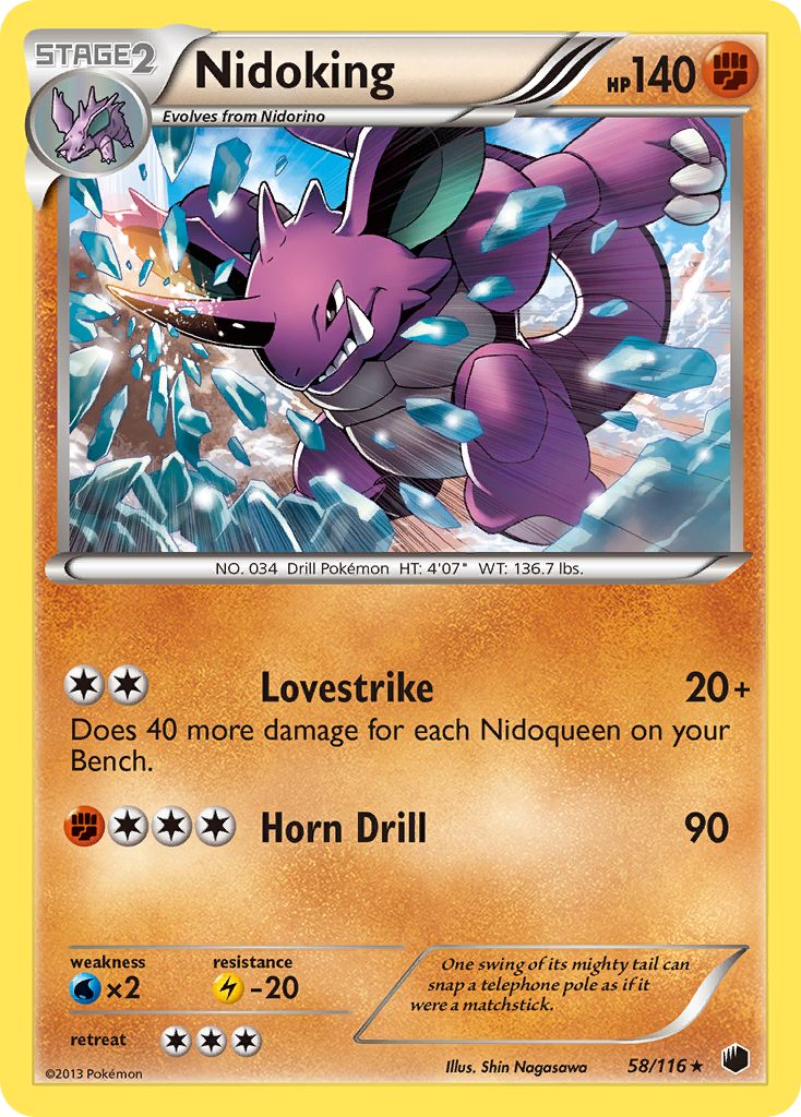 Nidoking (58/116) [Black & White: Plasma Freeze] | Game Haven TX
