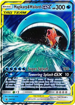 Magikarp & Wailord GX (SM166) (Jumbo Card) [Sun & Moon: Black Star Promos] | Game Haven TX
