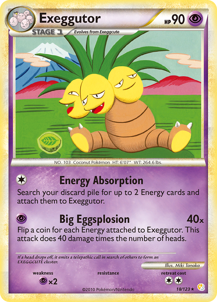 Exeggutor (18/123) [HeartGold & SoulSilver: Base Set] | Game Haven TX