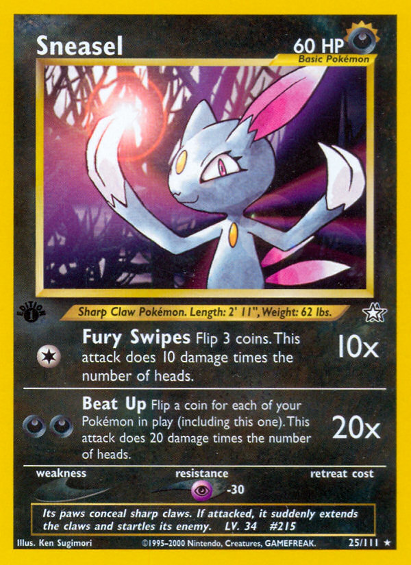 Sneasel (25/111) [Neo Genesis 1st Edition] | Game Haven TX