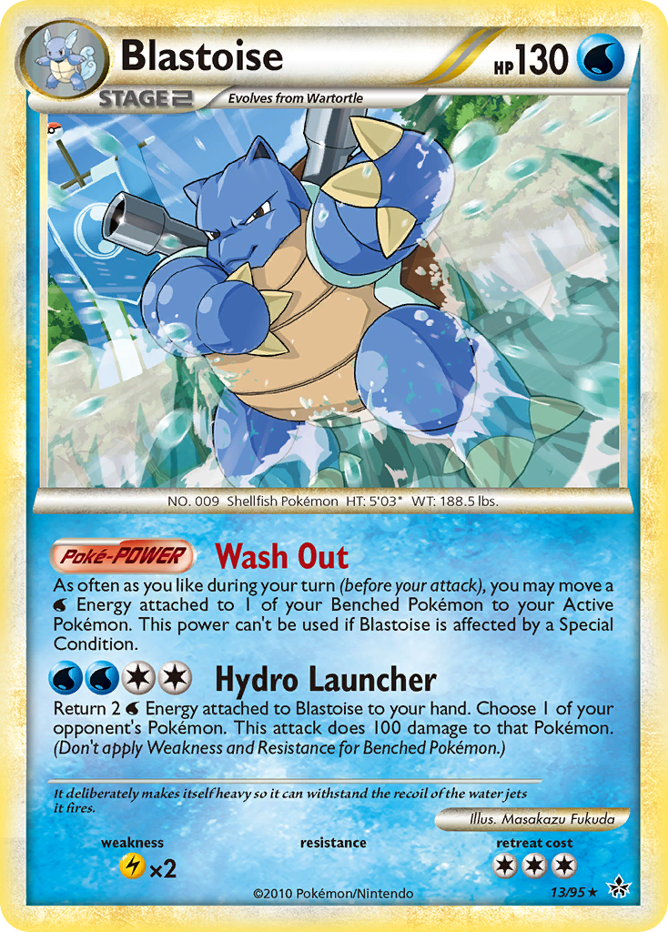 Blastoise (13/95) [HeartGold & SoulSilver: Unleashed] | Game Haven TX