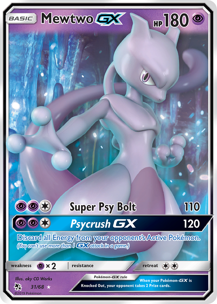 Mewtwo GX (31/68) [Sun & Moon: Hidden Fates] | Game Haven TX