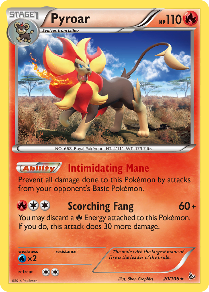 Pyroar (20/106) [XY: Flashfire] | Game Haven TX