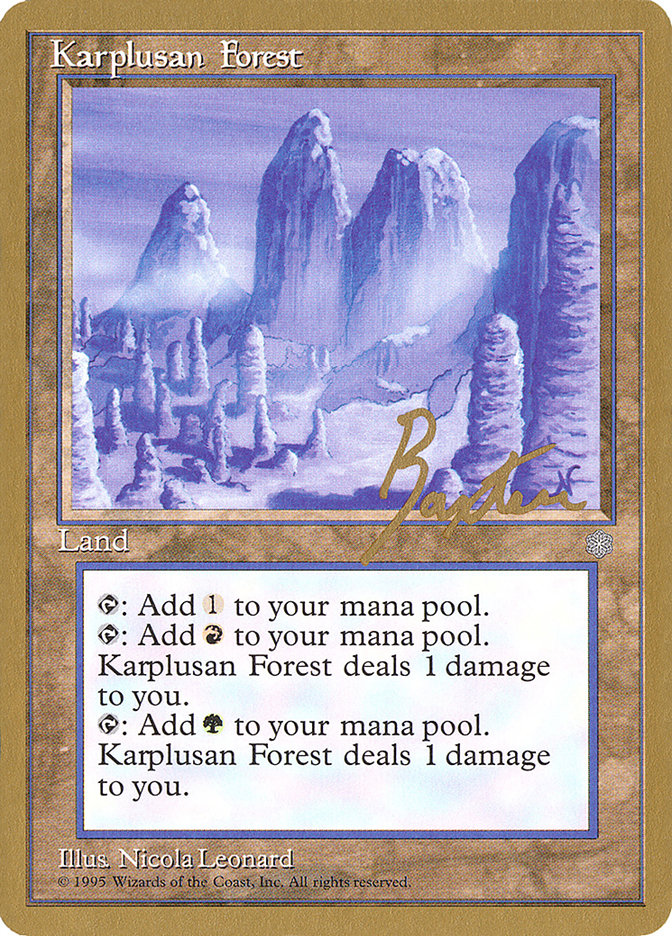Karplusan Forest (George Baxter) [Pro Tour Collector Set] | Game Haven TX
