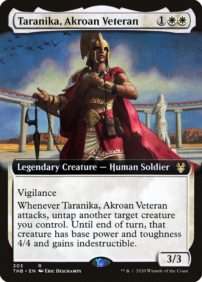 Taranika, Akroan Veteran (Extended Art) [Theros Beyond Death] | Game Haven TX