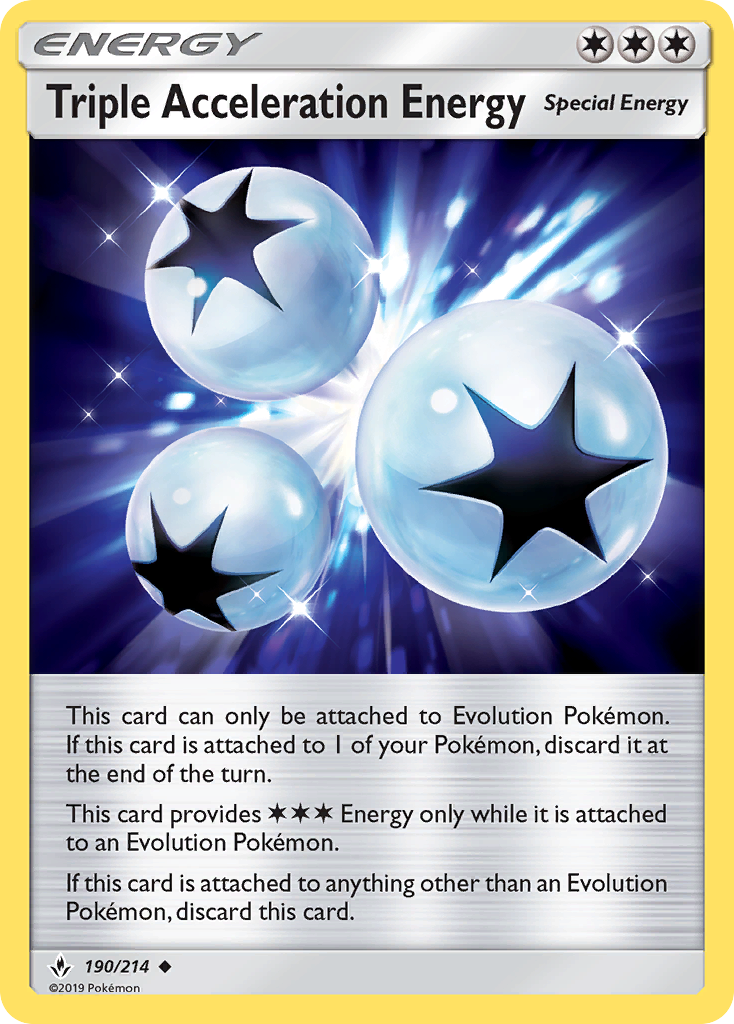 Triple Acceleration Energy (190/214) [Sun & Moon: Unbroken Bonds] | Game Haven TX