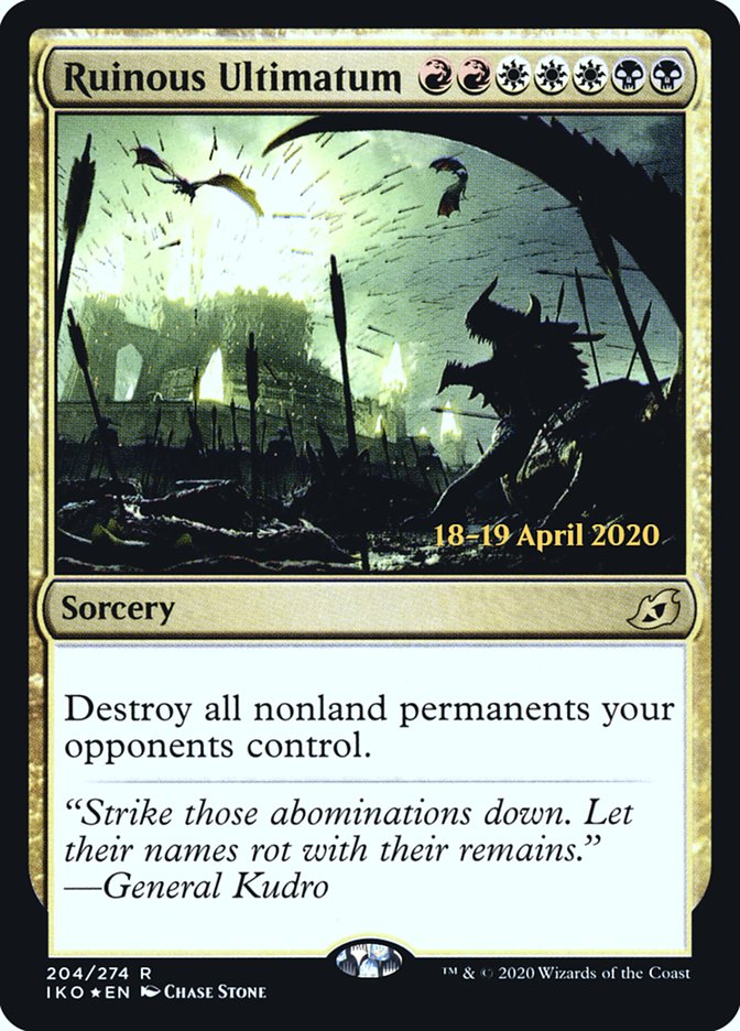 Ruinous Ultimatum [Ikoria: Lair of Behemoths Promos] | Game Haven TX