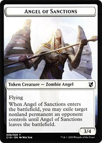 Angel of Sanctions // Horror Double-sided Token [Commander 2019 Tokens] | Game Haven TX