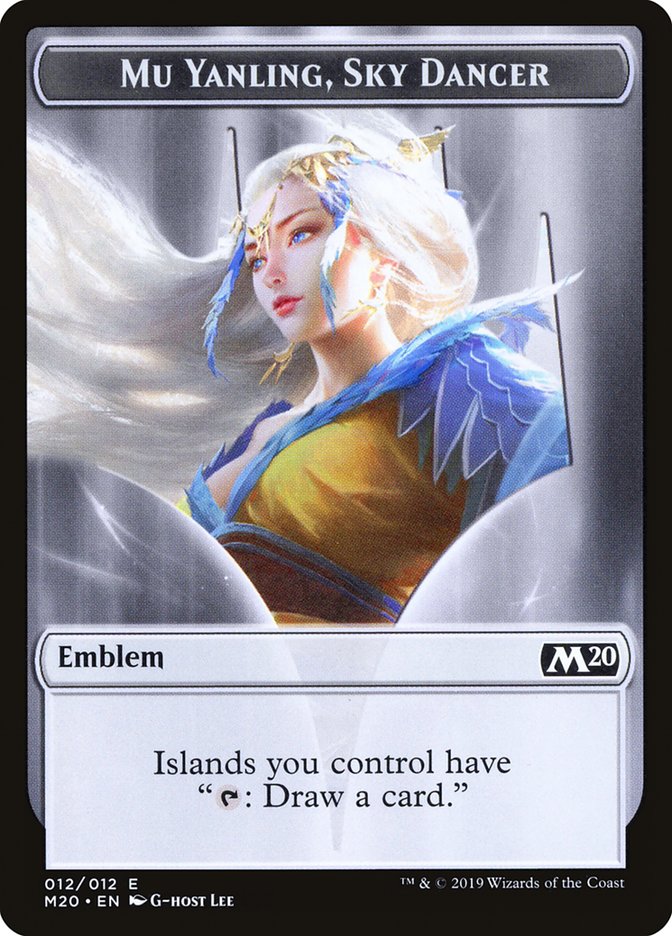 Emblem - Mu Yanling, Sky Dancer [Core Set 2020 Tokens] | Game Haven TX