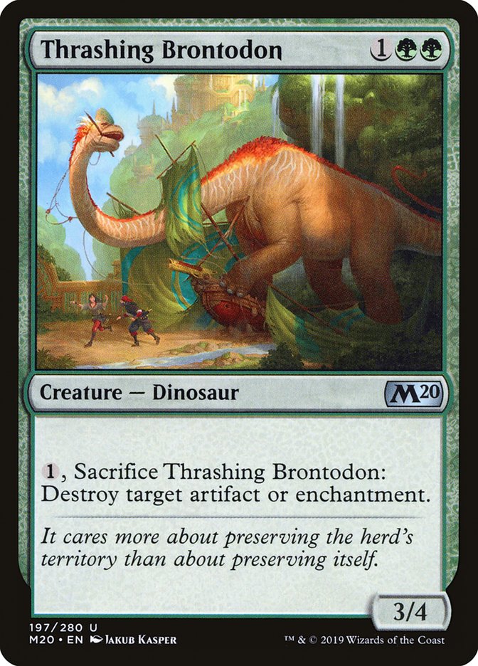 Thrashing Brontodon [Core Set 2020] | Game Haven TX