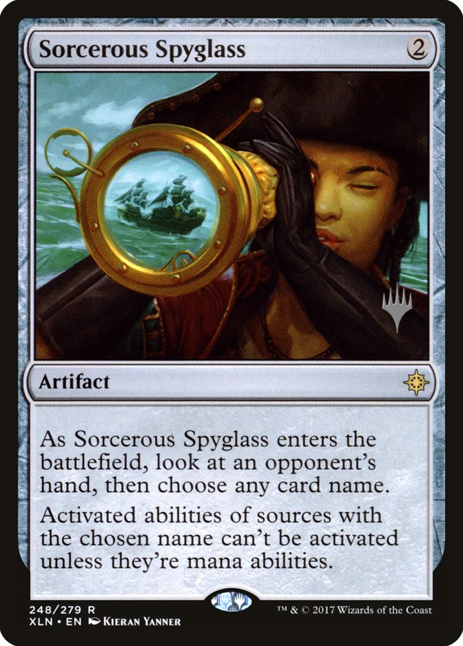 Sorcerous Spyglass [Ixalan Promos] | Game Haven TX