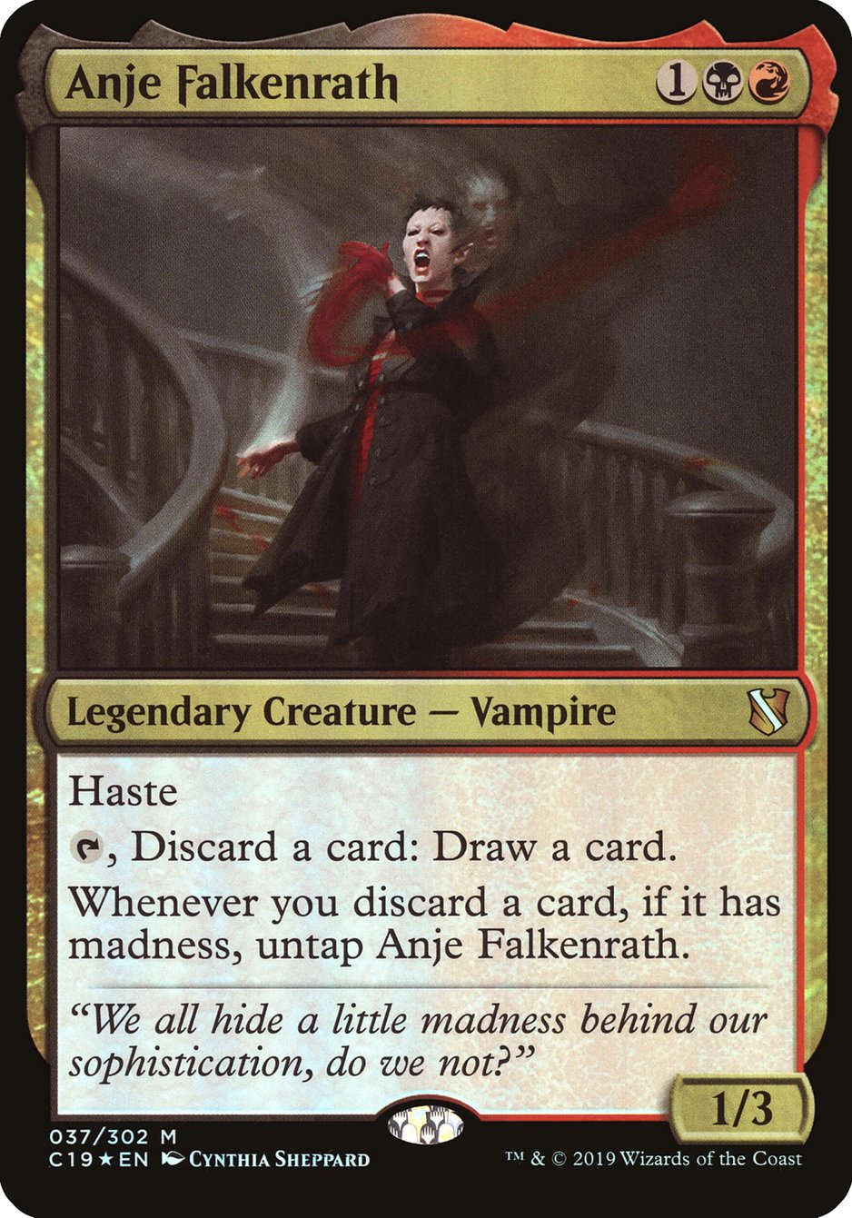 Anje Falkenrath (Commander 2019) [Oversize Cards] | Game Haven TX