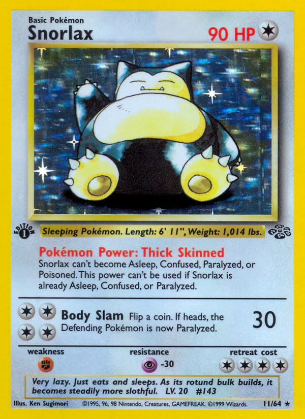 Snorlax (11/64) [Jungle 1st Edition] | Game Haven TX