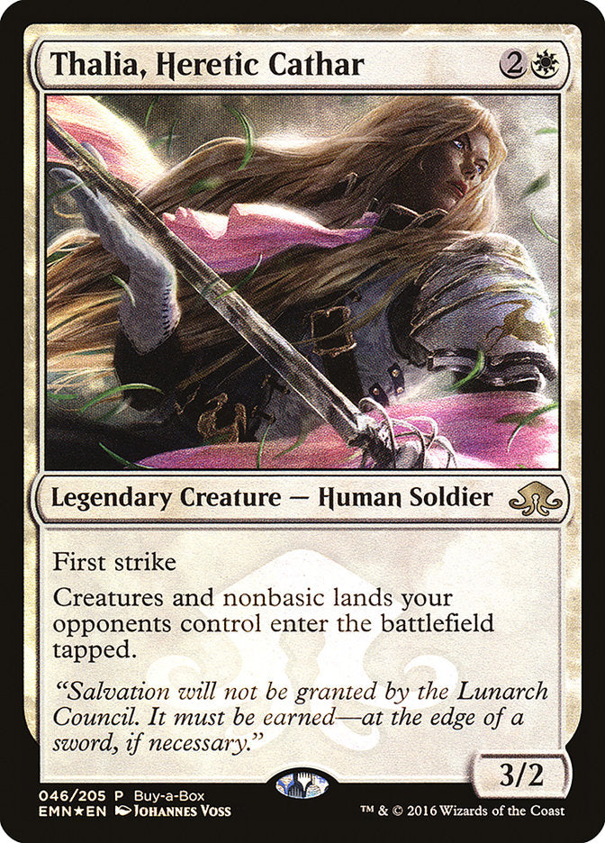 Thalia, Heretic Cathar [Eldritch Moon Promos] | Game Haven TX