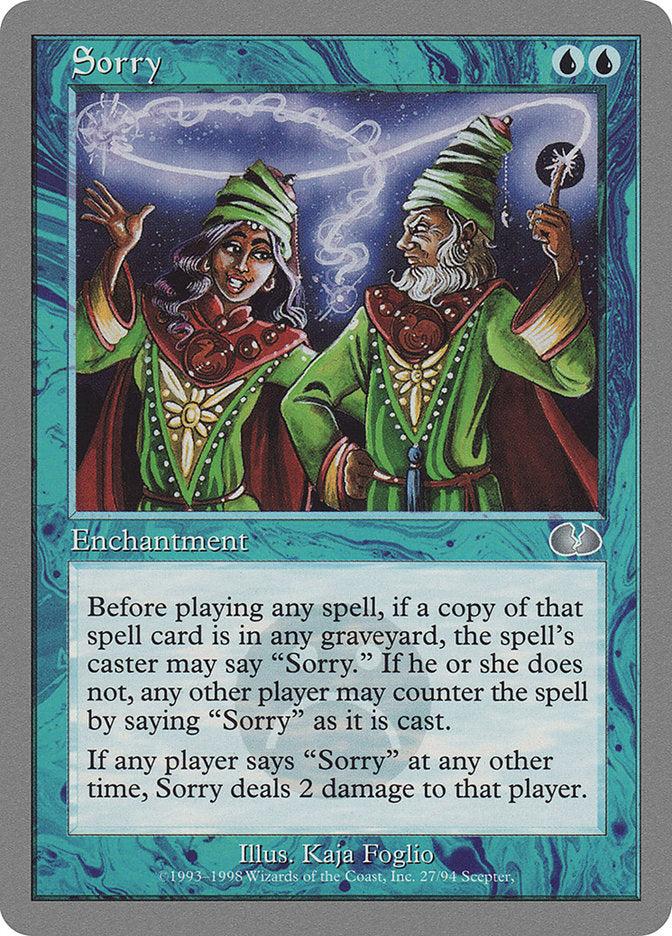 Sorry [Unglued] | Game Haven TX