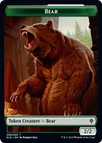 Bear // Food (16) Double-sided Token [Throne of Eldraine Tokens] | Game Haven TX