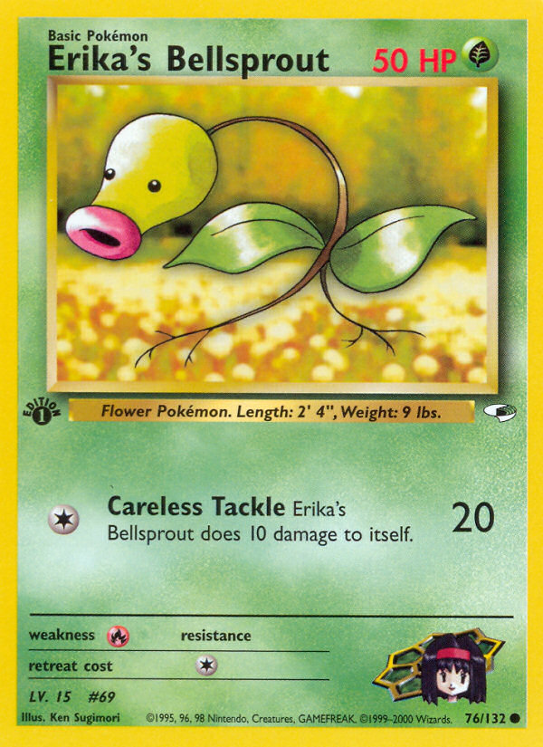 Erika's Bellsprout (76/132) [Gym Heroes 1st Edition] | Game Haven TX